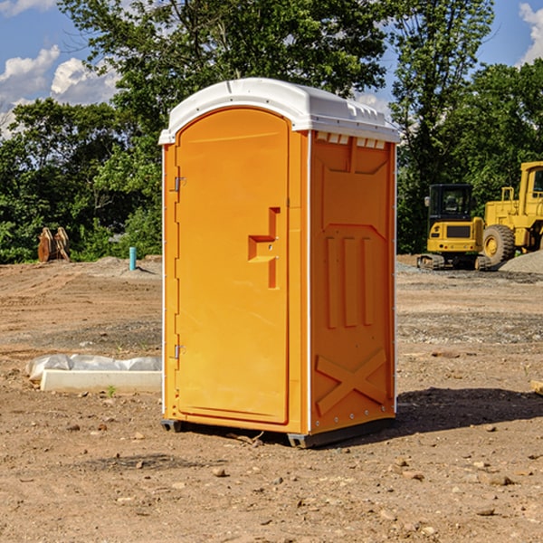 how often are the portable restrooms cleaned and serviced during a rental period in Lucerne WY